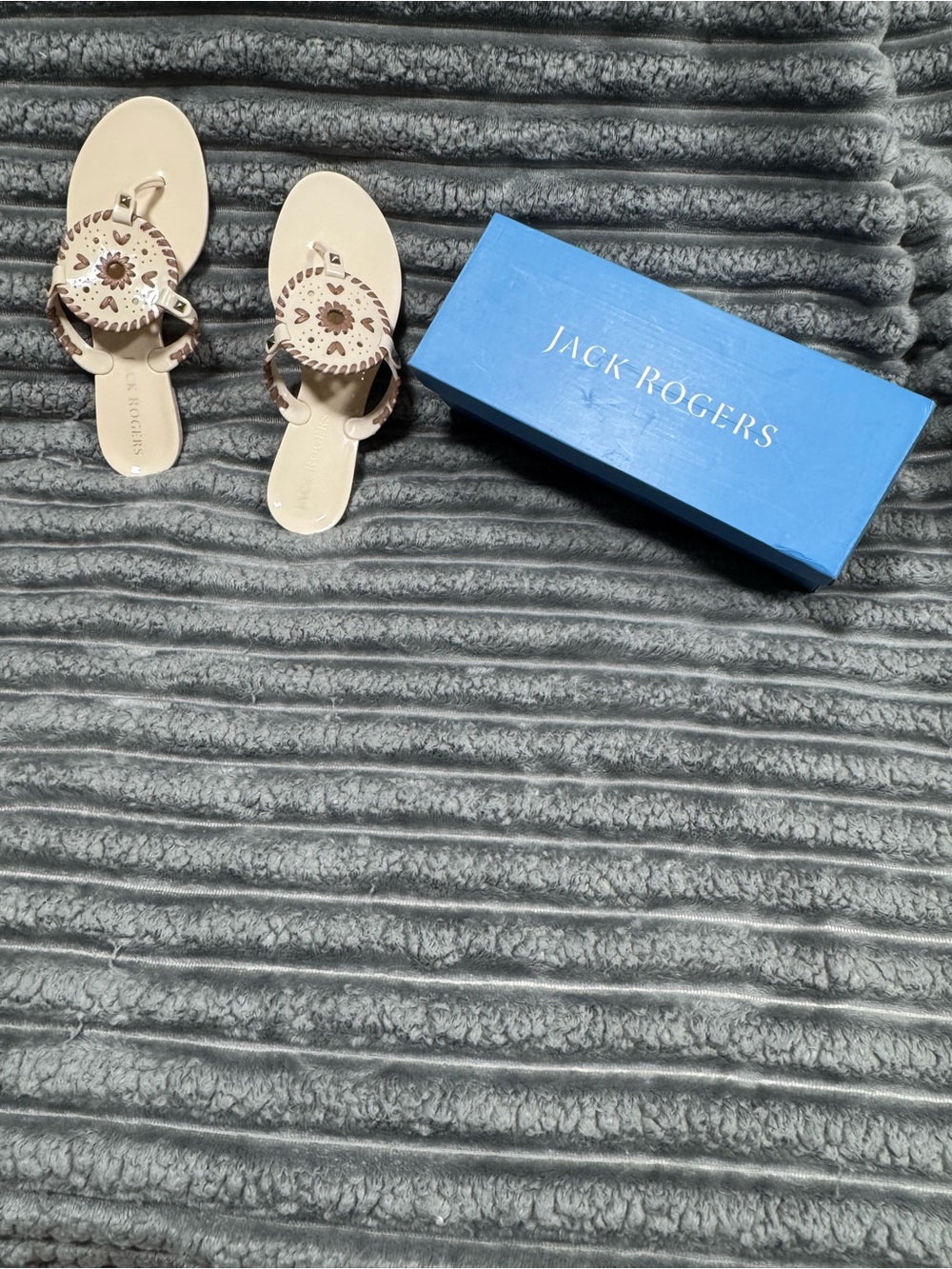 Jack Rogers Bone/Truffle Georgica Jelly Sandals